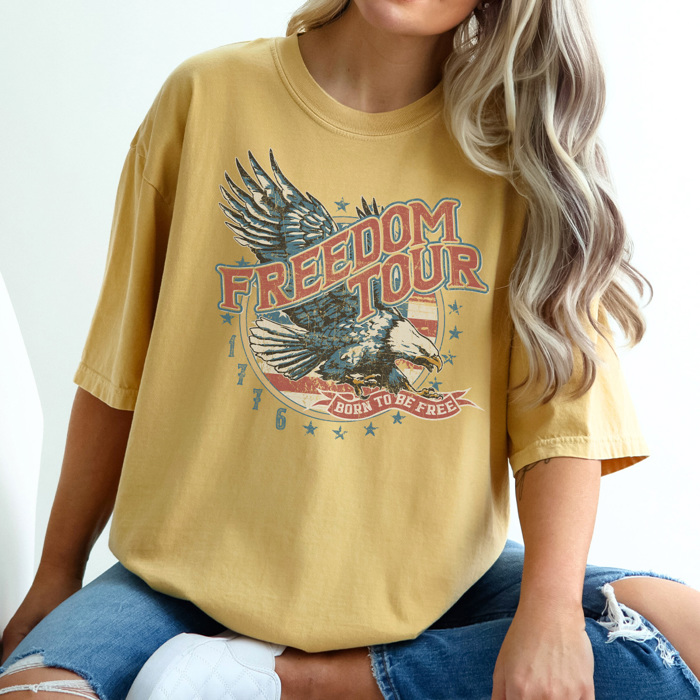 Freedom Tour Graphic Tee, Fourth of July Shirt, 4th of July Tee, Summer Graphic Tee, Vintage Shirt
