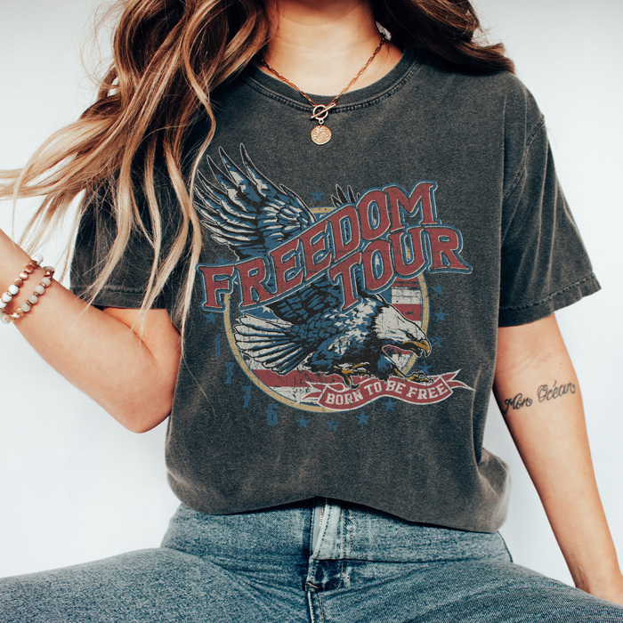 Freedom Tour Graphic Tee, Fourth of July Shirt, 4th of July Tee, Summer Graphic Tee, Vintage Shirt