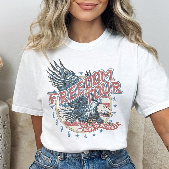 Freedom Tour Graphic Tee, Fourth of July Shirt, 4th of July Tee, Summer Graphic Tee, Vintage Shirt