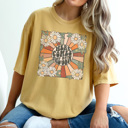 Medium Mustard Comfort Colors Here Comes The Sun Vintage Graphic Tee