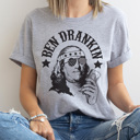 Small Heather Gray Ben Drankin Graphic Tee, Fourth of July Shirt, 4th of July Tee, Funny Graphic Tee