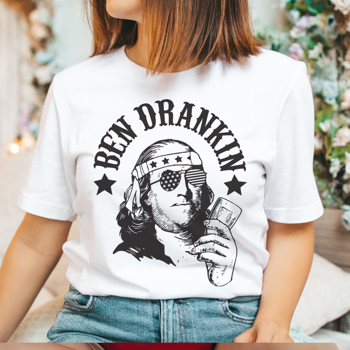 Ben Drankin Graphic Tee, Fourth of July Shirt, 4th of July Tee, Funny Graphic Tee