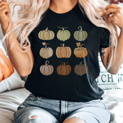 Fall Pumpkin Graphic Tee, Watercolor Pumpkins, Faux Glitter Pumpkin, Pumpkin Shirt, Fall Graphic Tee, Thanksgiving Graphic Tee