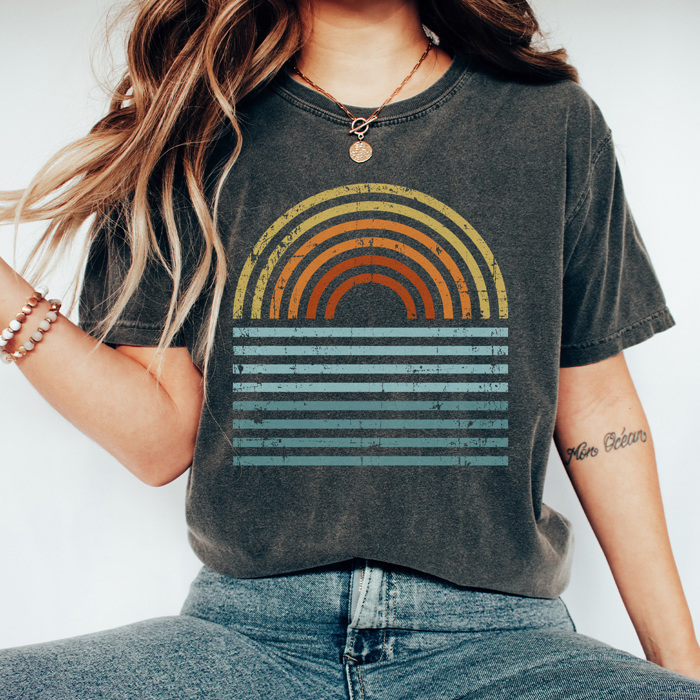 Sunset Water Graphic Tee, Vacation Tee, Summer Graphic Tee, Ocean Shirt, Lake Day Tee