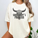XXL Ivory Somebody's Problem Graphic Tee, Country Music Shirt, Western Graphic Tee, Summer Tshirt