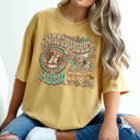 Medium Mustard Nashville Music City Graphic Tee, Country Graphic Tee, Western Shirt, Cowgirl Style, Music Tshirt