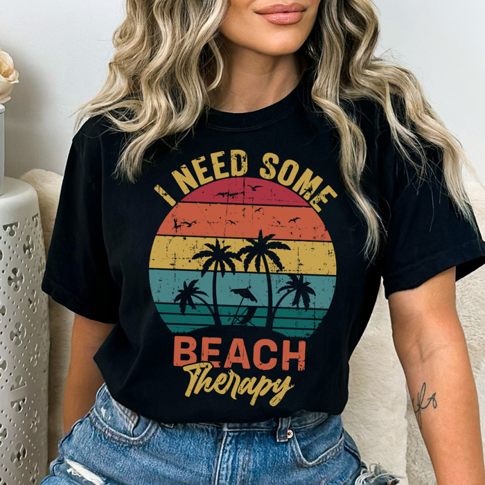 Beach Therapy Graphic Tee, Beach Tshirt, Vacation Shirt, Summer Tee