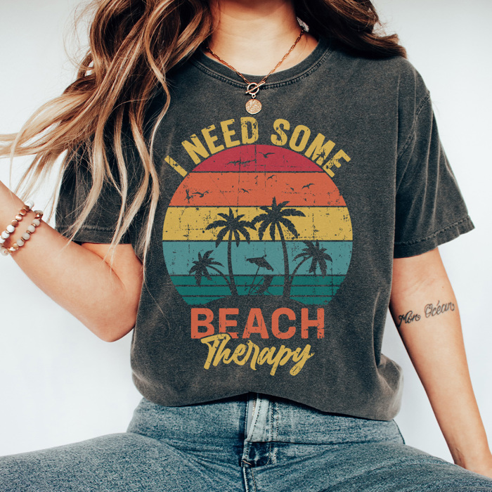 Beach Therapy Graphic Tee, Beach Tshirt, Vacation Shirt, Summer Tee