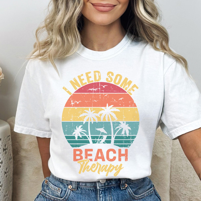 Beach Therapy Graphic Tee, Beach Tshirt, Vacation Shirt, Summer Tee
