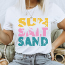 XL White Sun Salt Sand Graphic Tee, Summer Shirt, Lake Day Shirt, Vacation Tee