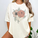 Large Ivory Favorite Floral Graphic Tee, Flower Graphic Tee, Cute Flower Shirt, Summer Tee, Boho Shirt