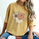 Medium Mustard Favorite Floral Graphic Tee, Flower Graphic Tee, Cute Flower Shirt, Summer Tee, Boho Shirt