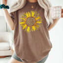 XXL Espresso Leopard Sunflower Graphic Tee, Trendy Shirt, Leopard Tee, Summer Tee