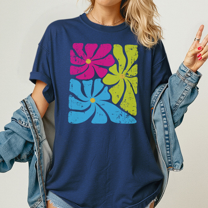 Neon Flower Graphic Tee, Boho Every Day Graphic Tee, Summer Graphic Tee, Flower Tshirt, Comfort Colors