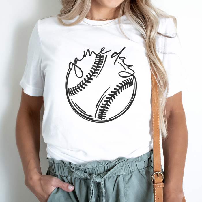Game Day Baseball Graphic Tee, Cute Baseball Shirt, Baseball Mom