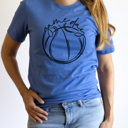 Small Royal Blue Game Day Basketball Graphic Tee, Cute Basketball Shirt, Basketball Mom, Bella Shirt