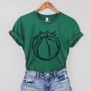 Small Grass Green Game Day Basketball Graphic Tee, Cute Basketball Shirt, Basketball Mom, Bella Shirt