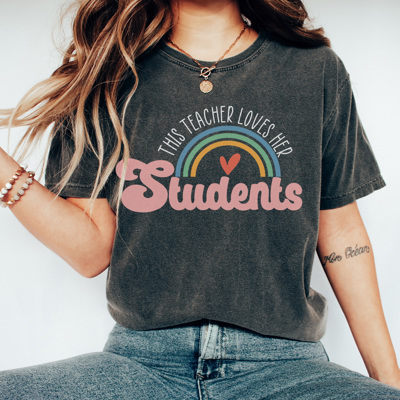 Loves Her Students Graphic Tee, Cute Teacher Shirt, Back to School Tee, Teacher Tee