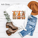 XL Ash Gray Fall Holiday Gnomes Graphic Tee, Gnomes Shirt, Cute Fall Shirt, Thanksgiving Tee