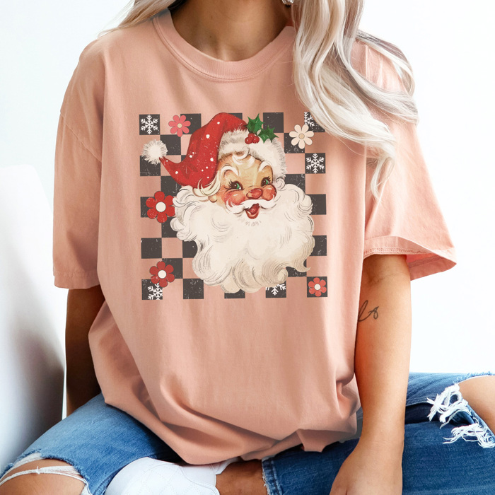 Christmas and Co Vintage Graphic Tee, Cute Christmas Shirt, Christmas Classics, Rudolph, Checkered Santa