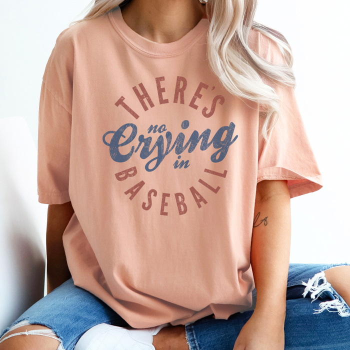 No Crying In Baseball Graphic Tee, Vintage Baseball Shirt, Baseball Mom Shirt, Game Day Tee