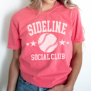 XL Watermelon Baseball Sideline Social Club Graphic Tee, Baseball Graphic Tee, Game Day Shirt, Baseball Mom Tee