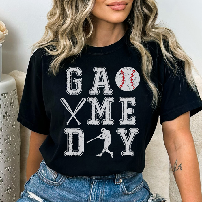 Basebal Game Day Graphic Tee, Baseball Graphic Tee, Game Day Shirt, Baseball Mom Tee
