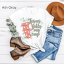 Medium Ash Grey Jesus Fills My Cup Graphic Tee, Favorite Tumbler Shirt, Stanley Shirt, Christmas Stanley, Cute Christmas Shirt, Trendy Christmas Shirt