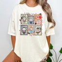 Medium Ivory The Monsters Halloween Graphic Tee, Trendy Graphic Tee, Halloween Villans Shirt, Halloween Horror Tee