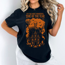 Large Black Most Wonderful Halloween Time Graphic Tee, Spooky Shirt, Hallowen Graphic Tee, Skeleton Shirt