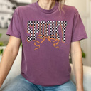  Spooky Checkered Graphic Tee, Cute Halloween Shirt, Spooky Season Shirt, Comfort Colors