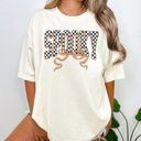  Spooky Checkered Graphic Tee, Cute Halloween Shirt, Spooky Season Shirt, Comfort Colors