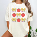 XL Ivory Teacher Coquette Grid Graphic Tee, Back To School Shirt, Cute Teacher Shirt, Teacher Appreciation