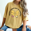  Happy First Day Coquette Bow Graphic Tee, Back To School Shirt, Cute Teacher Shirt, Teacher Appreciation
