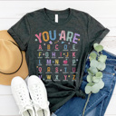 Large Charcoal You Are Teacher Graphic Tee, Positivity Shirt, Cute Teacher Shirt, Back to School Shirt, Teacher Appreciation