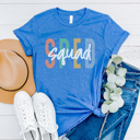 Medium Royal Blue Sped Squad Graphic Tee, Teacher Graphic Tee, Special Education Shirt, Teacher Graphic Tee