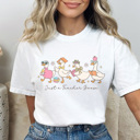 XL White Just A Teacher Goose Graphic Tee, Silly Goose, Trendy Teacher Graphic Tee, Back to School Shirt, Cute Teacher Tee