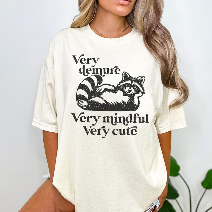 Very Demure Raccoon Funny Graphic Tee