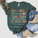 Small Forest Jolliest Bunch of Teachers Graphic Tee, Funny Christmas Shirt, Funny Teacher Shirt, Teacher Christmas, Gift, Educator Christmas, Nuthouse Movie, Christmas Vacation Movie