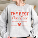 Medium Athletic Heather The Best Day Ever Graphic Sweatshirt, Theme Park Sweatshirt, Cute Theme Park Sweatshirt, Boy Mouse Sweatshirt, Family Vacation, Magical Place Sweatshirt, Happiest Place On Earth