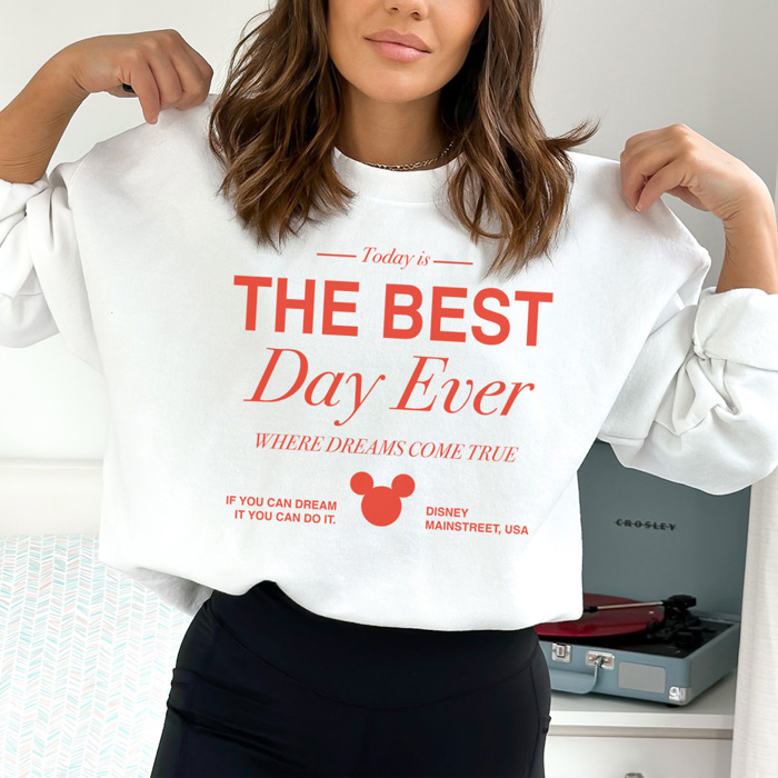 The Best Day Ever Graphic Sweatshirt, Theme Park Sweatshirt, Cute Theme Park Sweatshirt, Boy Mouse Sweatshirt, Family Vacation, Magical Place Sweatshirt, Happiest Place On Earth