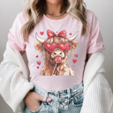  Cow Graphic Tee, Highland Cow Shirt, Sucker For You