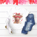  Cow Graphic Tee, Highland Cow Shirt, Sucker For You