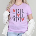  XOXO Tic Tac Toe Graphic Sweatshirt, Valentine Graphic Sweatshirt, XOXO Shirt, Cute Valentine's Day Sweatshirt, Glitter Heart Sweatshirt