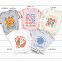 Small Athletic Heather Retro Fruits Graphic Tee, Spring Graphic Tee, Trendy Shirt, Strawberry Tee