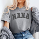 Small Gray Nana Varsity Graphic Tee, Grandma Shirt, Mother's Day Gift, Nana Shirt