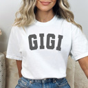 Large White Gigi Varsity Graphic Tee, Grandma Shirt, Mother's Day Gift, Gigi Shirt