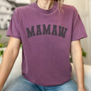 Large Berry Mamaw Varsity Graphic Tee, Grandma Shirt, Mother's Day Gift, Mamaw Shirt