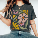 Small Pepper Colorful Boho Flower Graphic Tee