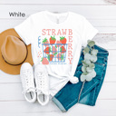  Retro Fruits Graphic Tee, Spring Graphic Tee, Trendy Shirt, Strawberry Tee